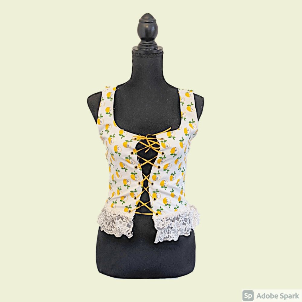Golden Delicious handmade lace-up corset size XS